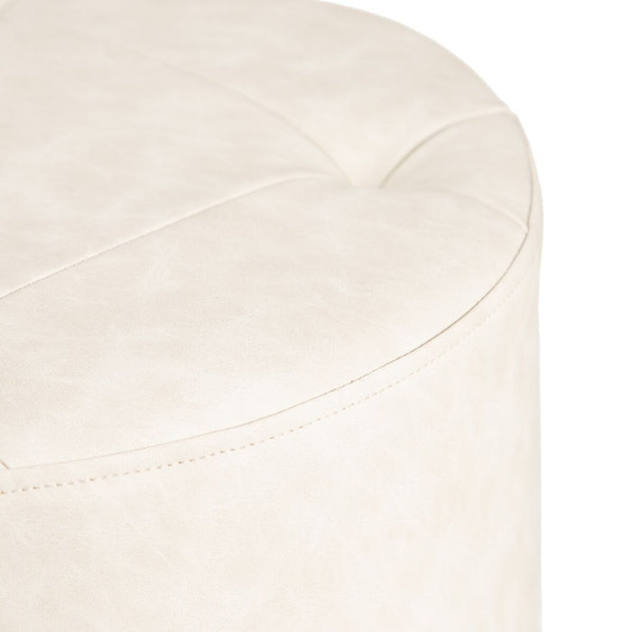 Puff Bej Piele Sintetică 38 x 38 x 42 cm DMF