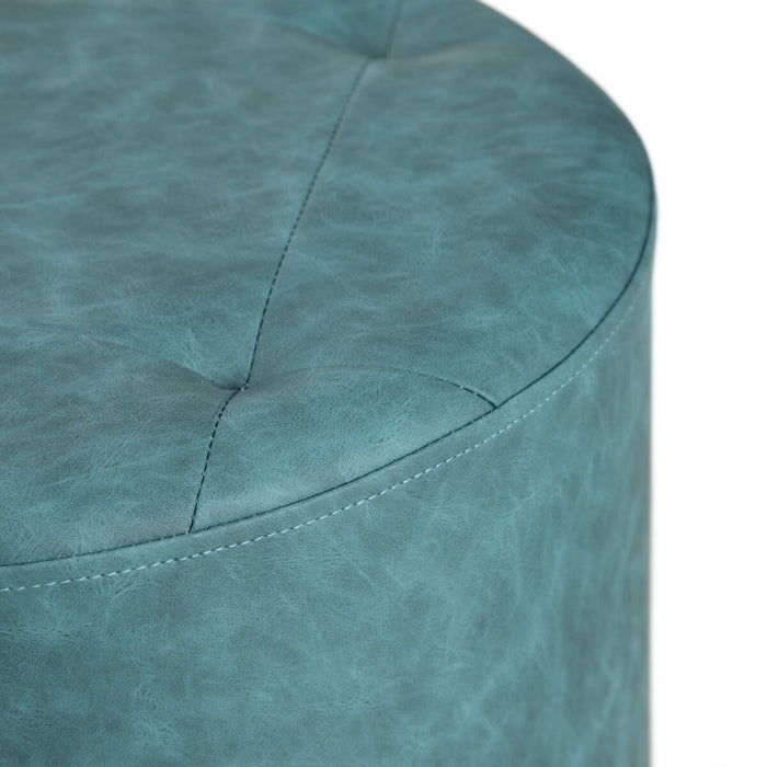 Puff Albastru închis Piele Sintetică 38 x 38 x 42 cm DMF