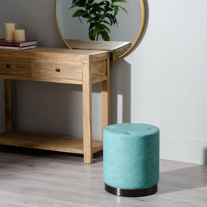 Puff Albastru Piele Sintetică 38 x 38 x 42 cm DMF