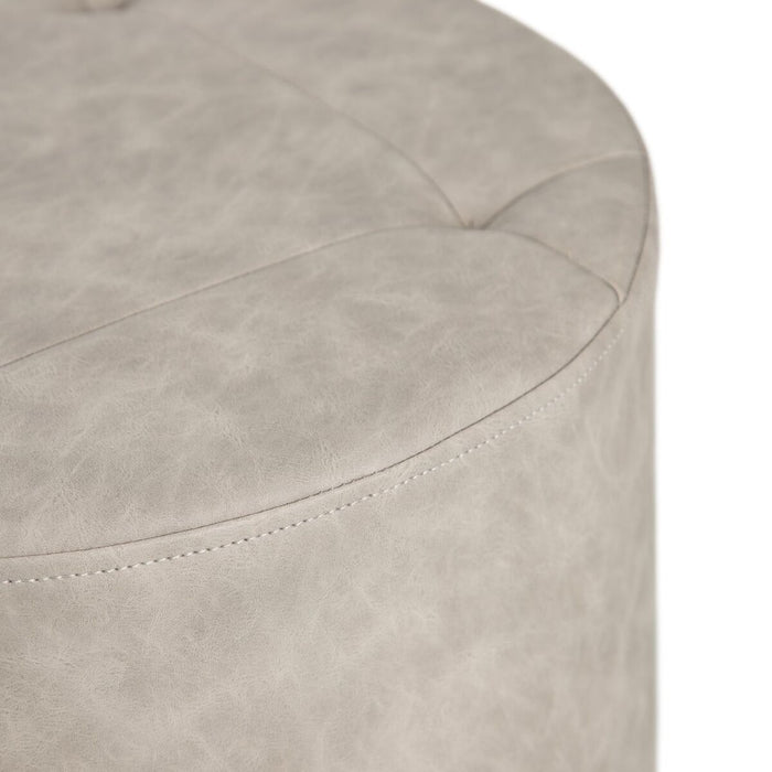 Puff Gri Piele Sintetică 38 x 38 x 42 cm DMF