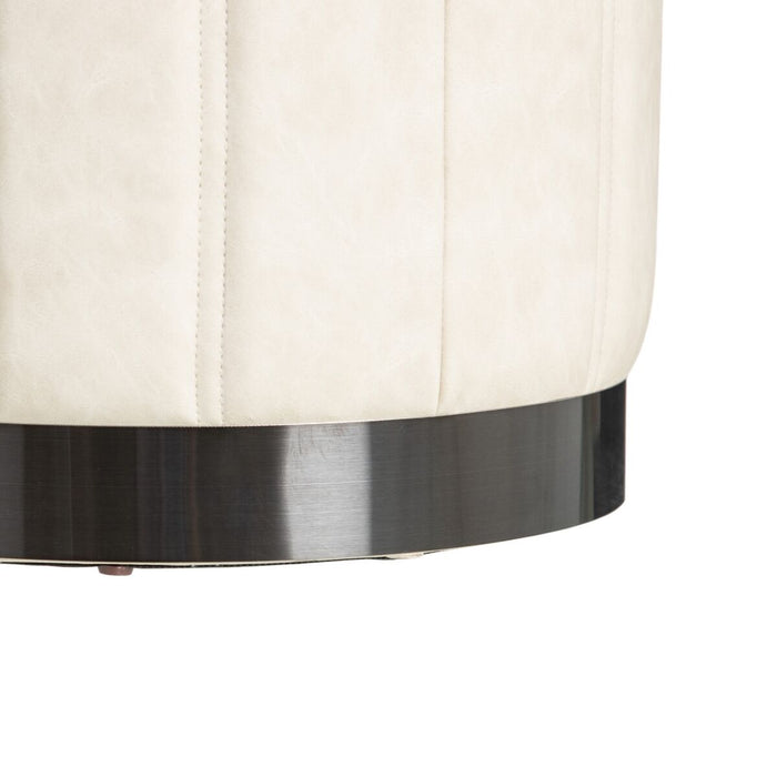 Puff Bej Piele Sintetică 38 x 38 x 42 cm DMF