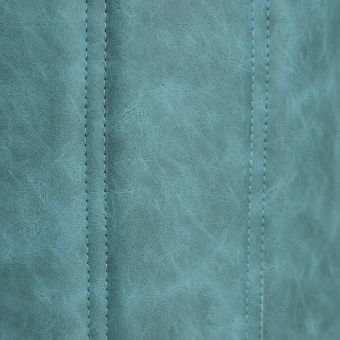 Puff Albastru închis Piele Sintetică 38 x 38 x 42 cm DMF