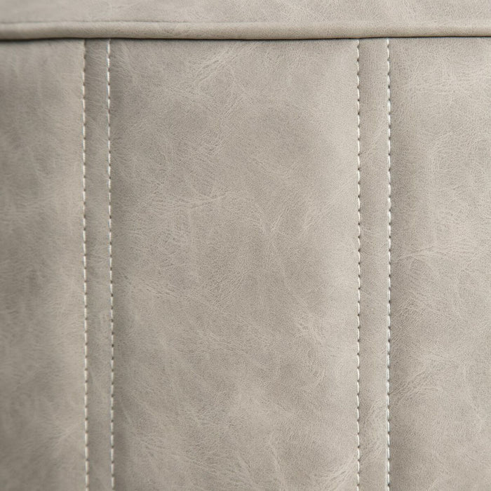 Puff Gri Piele Sintetică 38 x 38 x 42 cm DMF