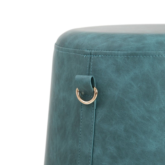 Puff Albastru închis Piele Sintetică 41 x 41 x 42 cm DMF
