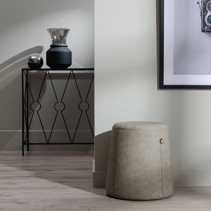 Puff Gri Piele Sintetică 41 x 41 x 42 cm DMF