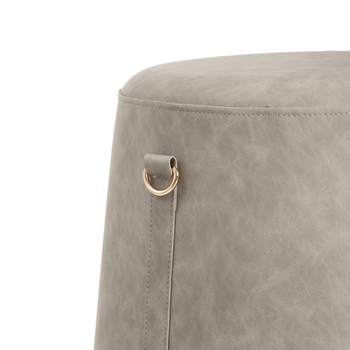 Puff Gri Piele Sintetică 41 x 41 x 42 cm DMF