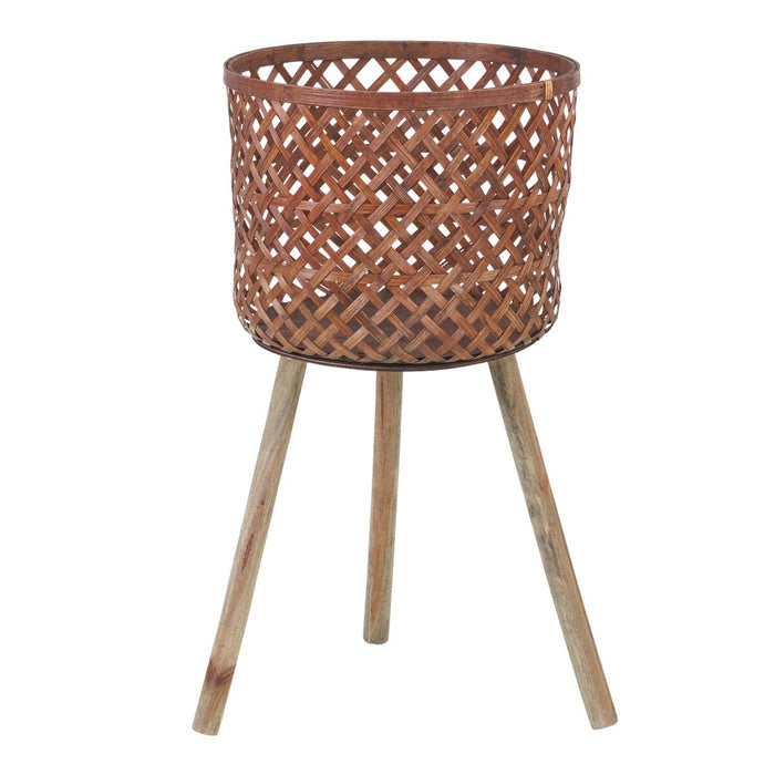 Set de jardiniere 37 x 37 x 69 cm Maro Bambus (3 Unități)