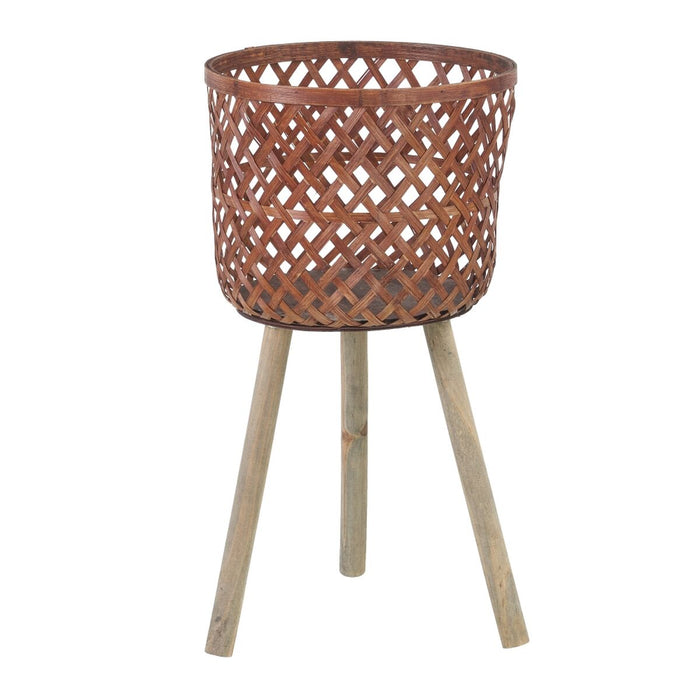 Set de jardiniere 37 x 37 x 69 cm Maro Bambus (3 Unități)