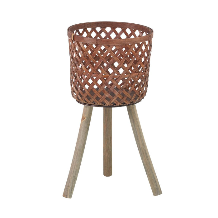 Set de jardiniere 37 x 37 x 69 cm Maro Bambus (3 Unități)