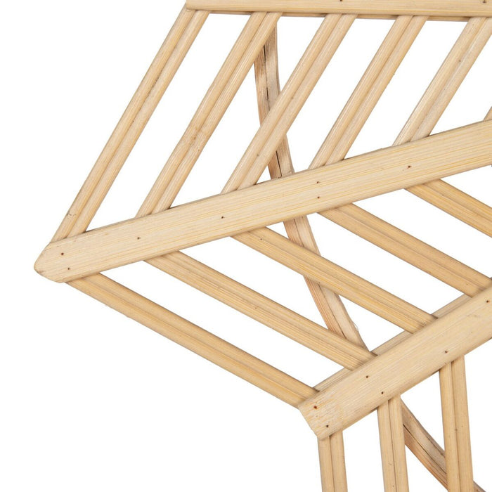 Oglindă de perete 65 x 2,5 x 65 cm Natural Bambus