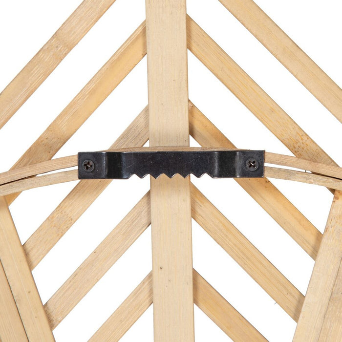 Oglindă de perete 65 x 2,5 x 65 cm Natural Bambus