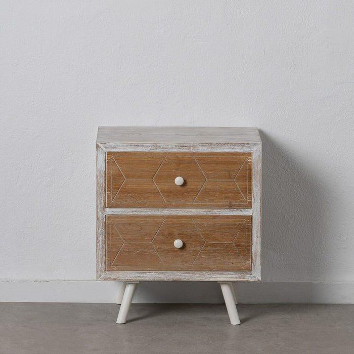 Noptieră COUNTRY Natural Alb Lemn de brad 50 x 35 x 55 cm Lemn MDF