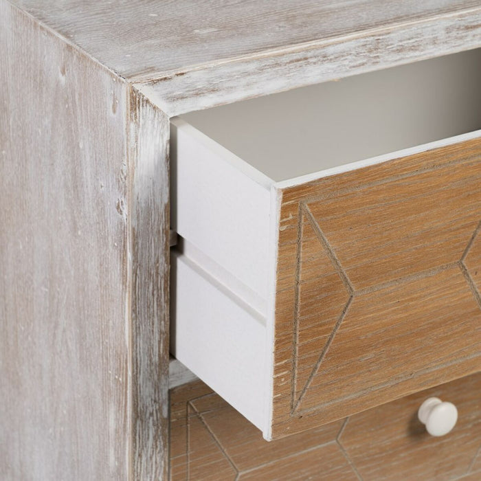 Noptieră COUNTRY Natural Alb Lemn de brad 50 x 35 x 55 cm Lemn MDF