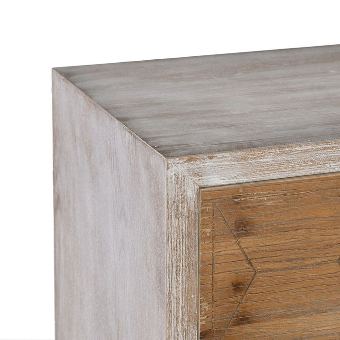 Dulap cu Sertare COUNTRY 50 x 35 x 112 cm Natural Alb Lemn de brad Lemn MDF