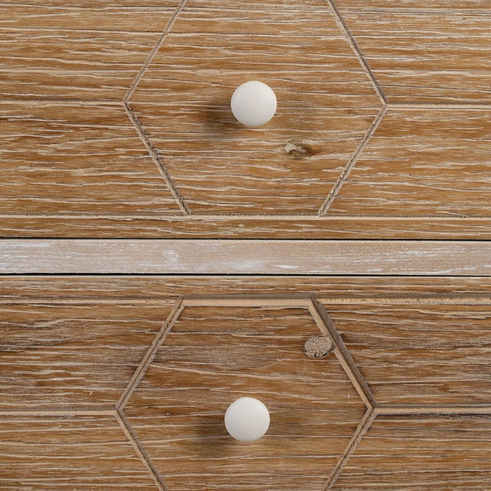 Mobilă pentru Hol cu Sertare COUNTRY 90 x 35 x 80 cm Natural Alb Lemn de brad Lemn MDF