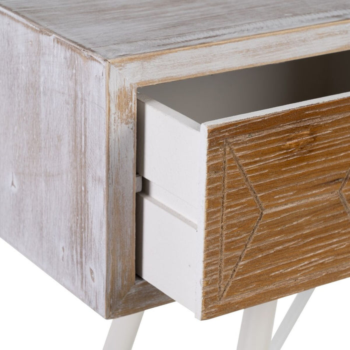 Mobilier pentru Hol COUNTRY 120 x 35 x 78 cm Natural Alb Lemn de brad Lemn MDF