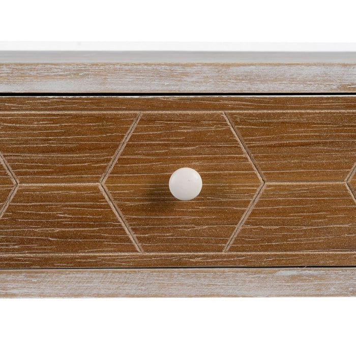 Mobilier pentru Hol COUNTRY 120 x 35 x 78 cm Natural Alb Lemn de brad Lemn MDF