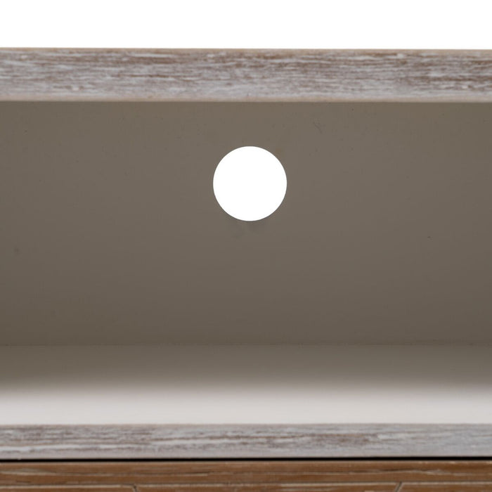 Mobilă TV COUNTRY 150 x 35 x 53,5 cm Natural Alb Lemn de brad Lemn MDF