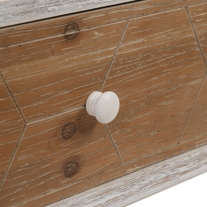 Mobilă TV COUNTRY 150 x 35 x 53,5 cm Natural Alb Lemn de brad Lemn MDF