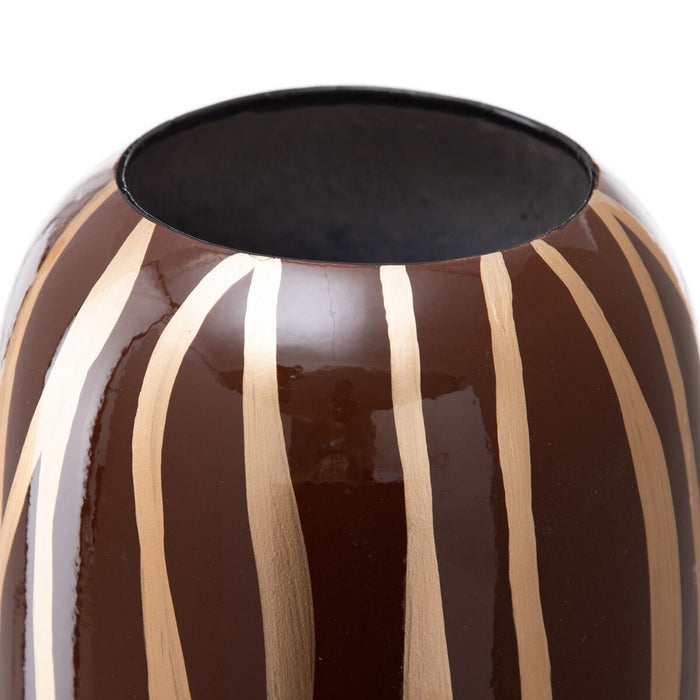 Vază Zebră Ceramică Auriu* Maro 18 x 18 x 48 cm
