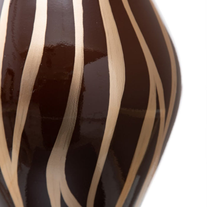 Vază Zebră Ceramică Auriu* Maro 23 x 23 x 43 cm