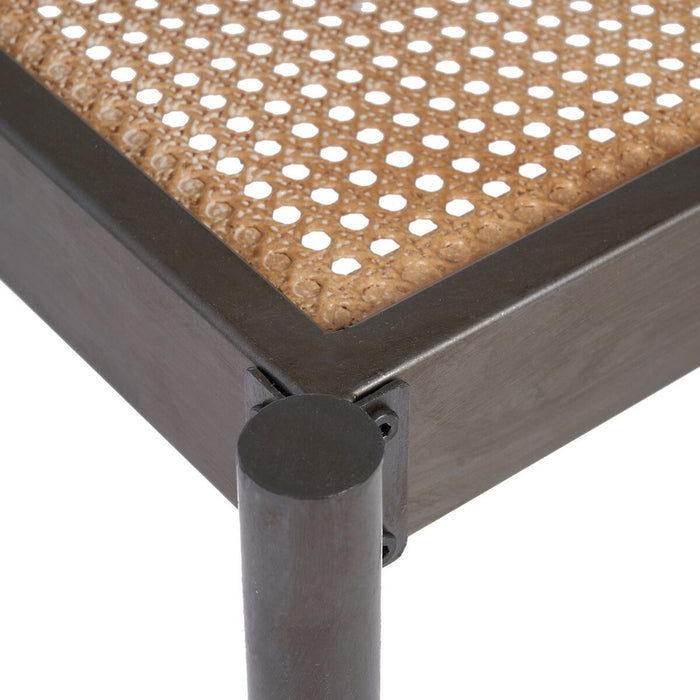 Mobilier pentru Hol MALENA 126 x 45 x 71 cm Geam Natural Negru Metal