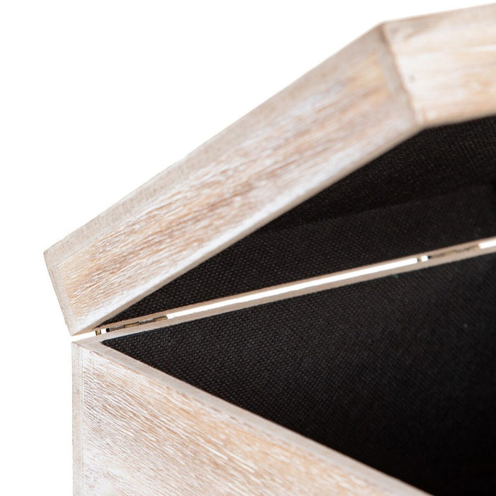 Cutie Decorativă Frunze Ratan 20 x 20 x 12 cm DMF (2 Unități)