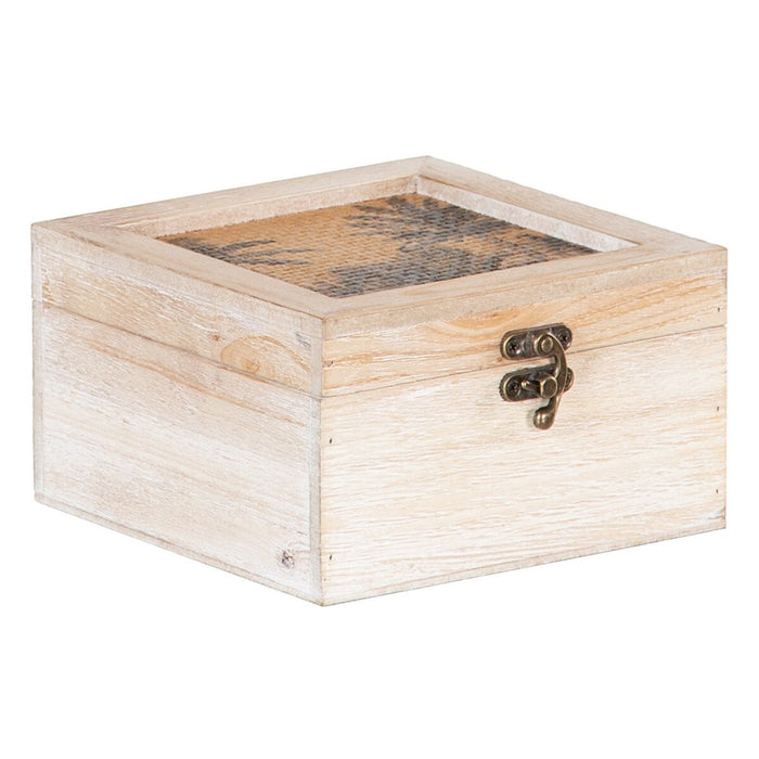 Cutie Decorativă Ratan 20 x 20 x 12 cm DMF Palmier (2 Unități)