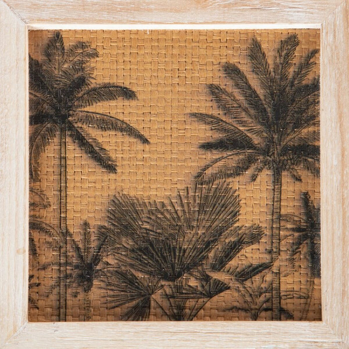 Cutie Decorativă Ratan 20 x 20 x 12 cm DMF Palmier (2 Unități)