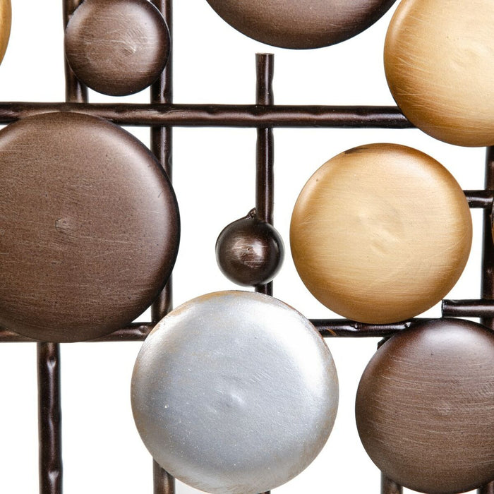 Decorațiune de Perete 91,5 x 4,5 x 72 cm Auriu* Metal Argintiu