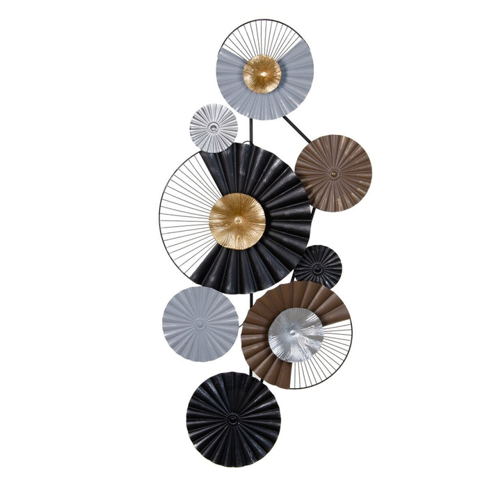 Decorațiune de Perete 52 x 6 x 101,5 cm Negru Auriu* Metal