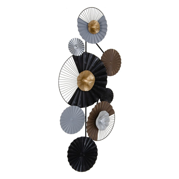 Decorațiune de Perete 52 x 6 x 101,5 cm Negru Auriu* Metal