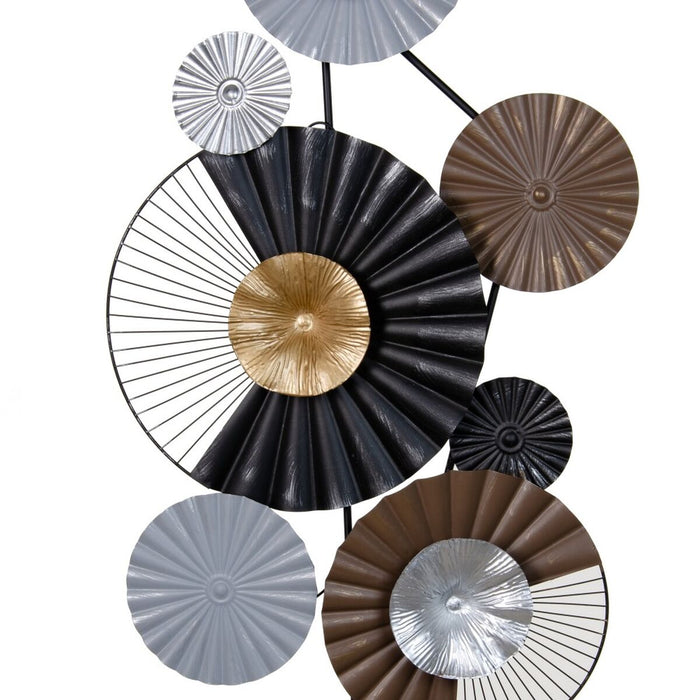 Decorațiune de Perete 52 x 6 x 101,5 cm Negru Auriu* Metal