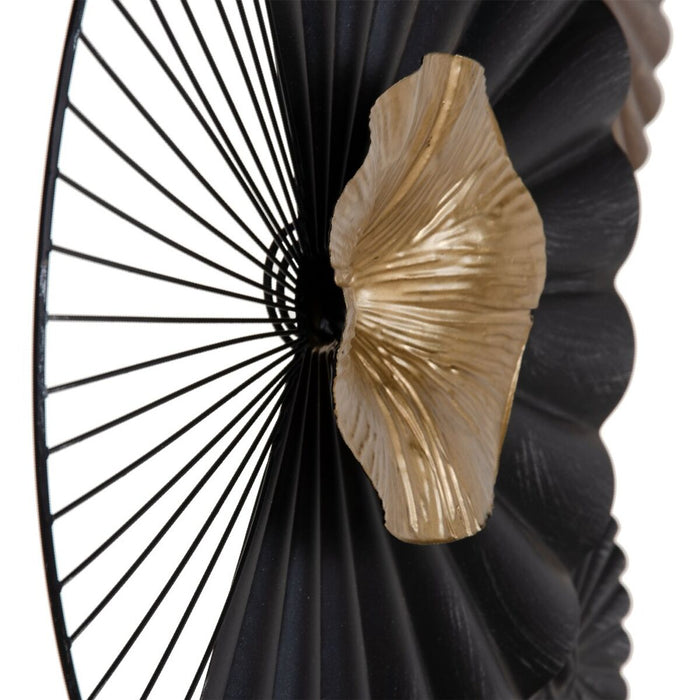 Decorațiune de Perete 52 x 6 x 101,5 cm Negru Auriu* Metal