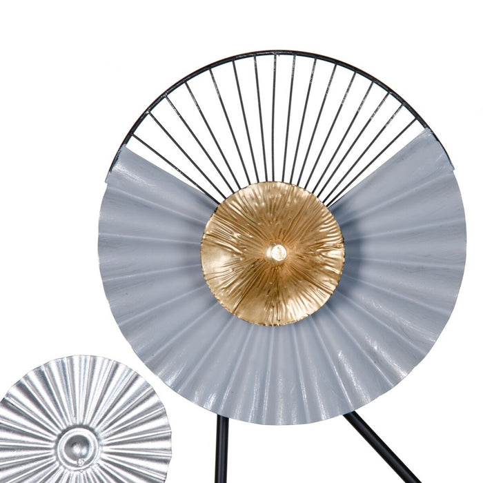 Decorațiune de Perete 52 x 6 x 101,5 cm Negru Auriu* Metal