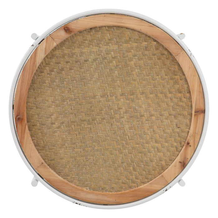 Masa laterală 50 x 50 x 53,5 cm Metal Alb