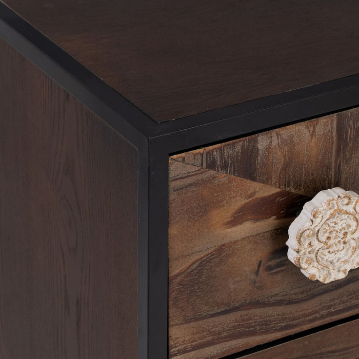 Dulap cu Sertare BROWNIE Maro închis Lemn de brad 80 x 35 x 80 cm Lemn MDF