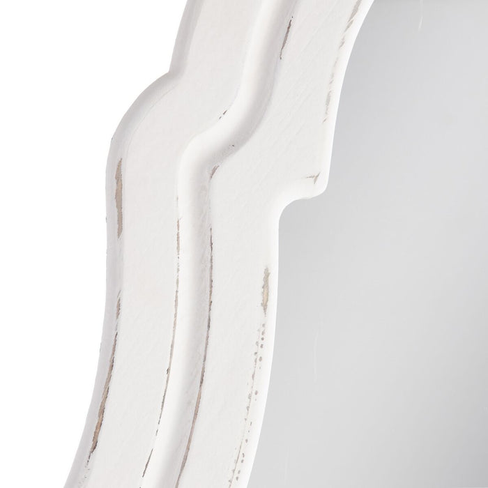 Oglindă de perete 63 x 3 x 110 cm Alb Lemn de brad