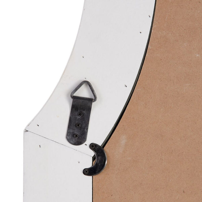 Oglindă de perete 63 x 3 x 110 cm Alb Lemn de brad