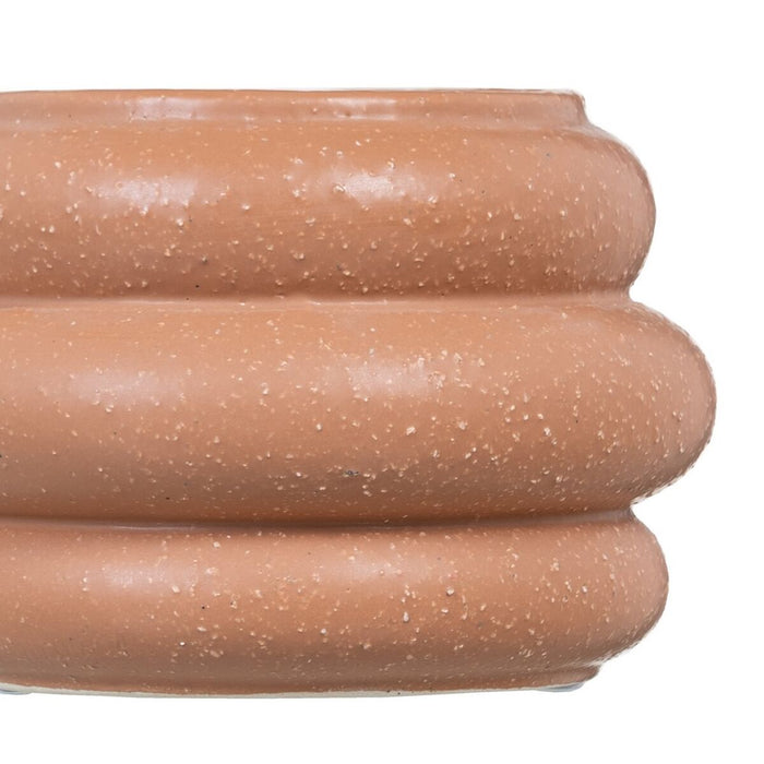 Vază 18 x 18 x 12,5 cm Ceramică Portocaliu