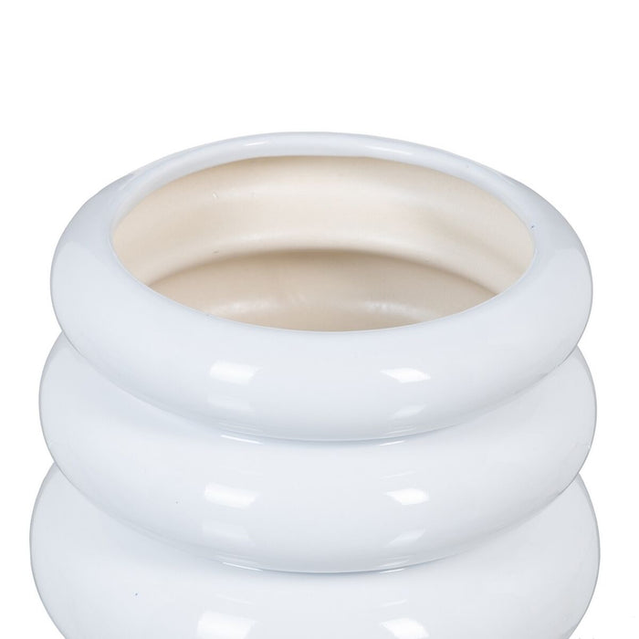 Vază 22 x 22 x 18 cm Ceramică Alb