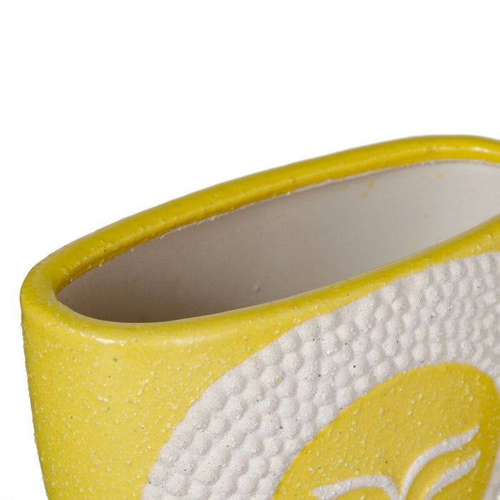 Ghiveci 19 x 9 x 22 cm Ceramică Galben