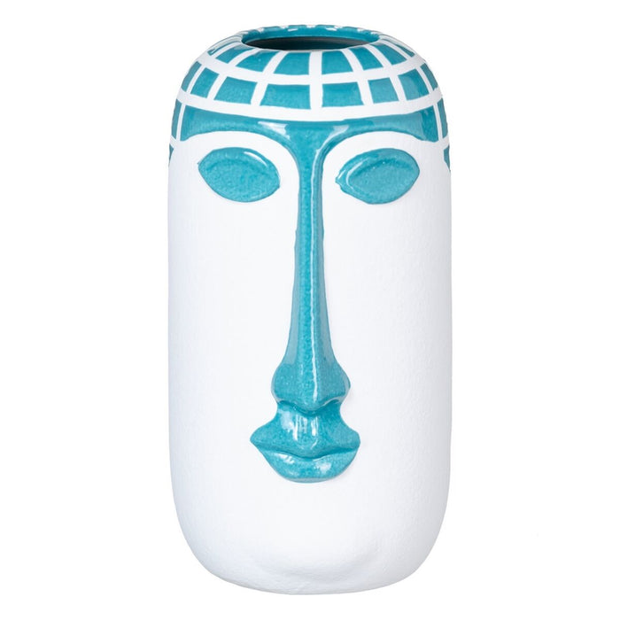 Vază 14,5 x 13 x 24,5 cm Ceramică Albastru Alb