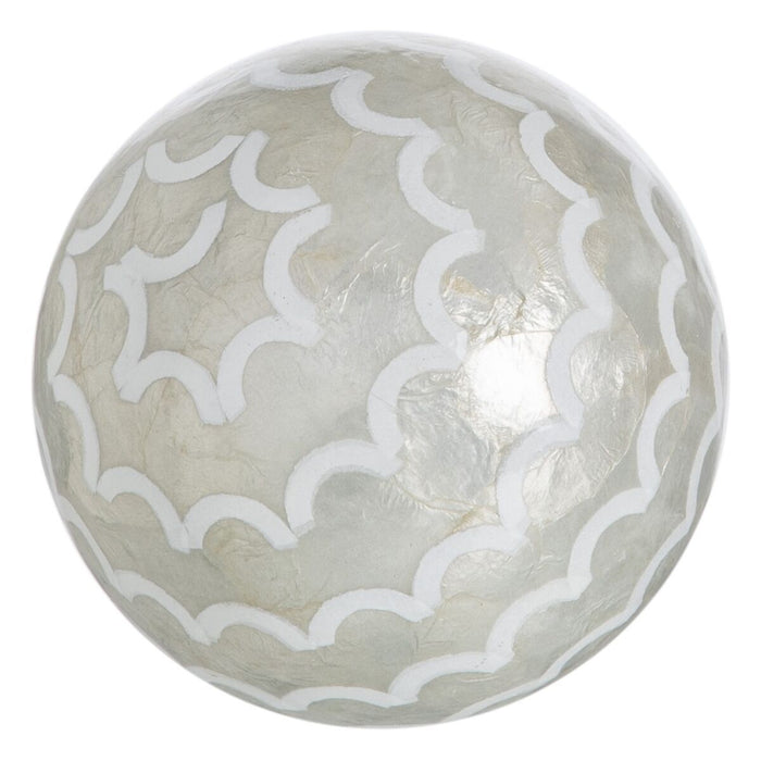 Mingi CAPIZ Decor Argintiu 10 x 10 x 10 cm (8 Unități)