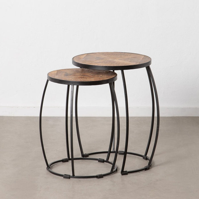 Masa laterală 48 x 48 x 67 cm Natural Negru