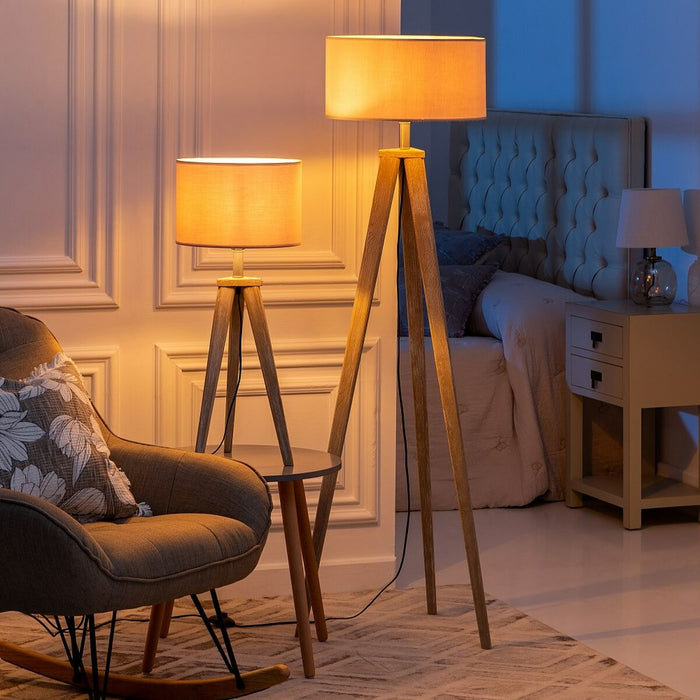 Lampă de masă Alb Lemn 60 W 240V 220 V 240 V 30 x 30 x 71 cm