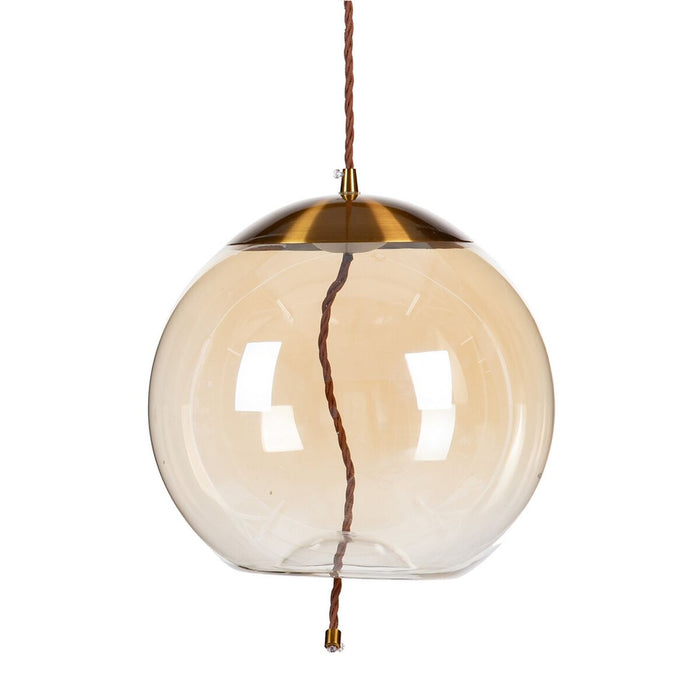 Lustră Șampanie Geam Metal 30 x 30 x 30 cm