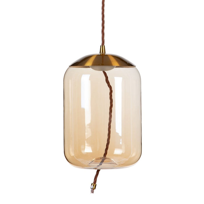 Lustră Șampanie Geam Metal 18 x 18 x 30 cm