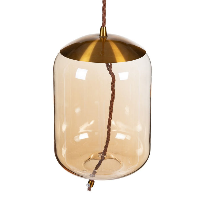 Lustră Șampanie Geam Metal 18 x 18 x 30 cm