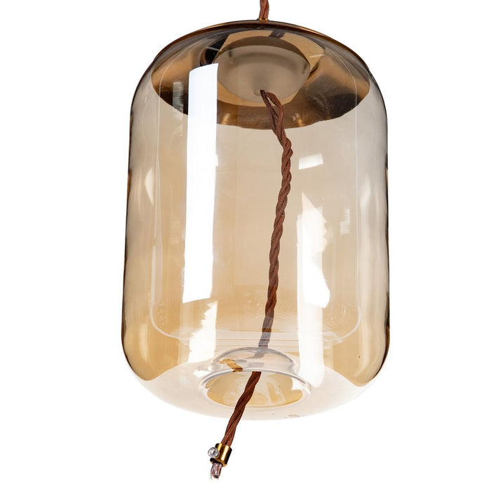 Lustră Șampanie Geam Metal 18 x 18 x 30 cm